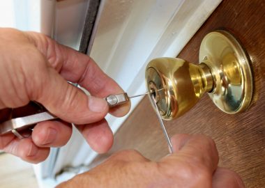 Locksmith Picking a lock